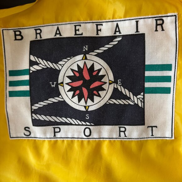 BRAEFAIR SPORT - Vintage Zip/Button Yellow/Navy/White Coat Men's Size Medium - Picture 10 of 10